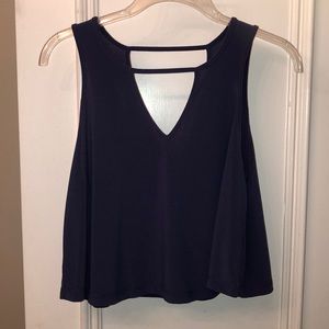 Purple/grey toned crop top